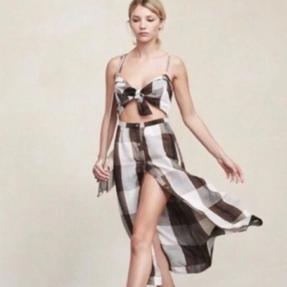 Reformation Riley Plaid Dress